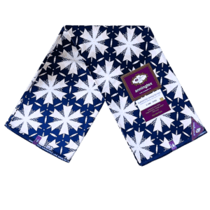 Ankara African Wax Print Soft Finish (light pink snowflake pattern)